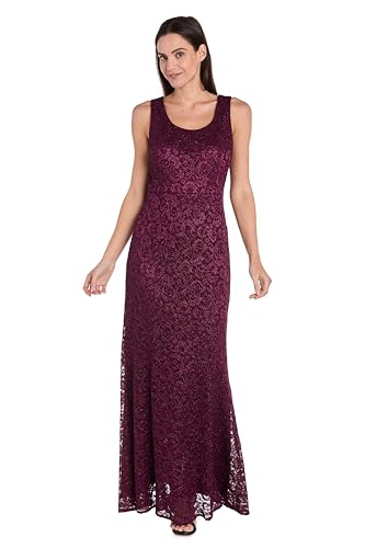 R&M Richards Womens Glitter Lace Two Piece Dress2