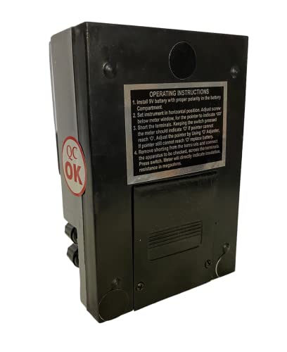 DENKO Insulation Tester/Megger/Insulation Resistance Tester 1000V / 200 MOhm(MΩ) Analog Insulation Tester Battery Operated with One Year Warranty