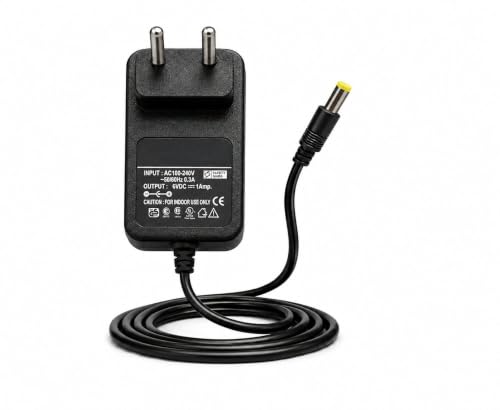 Image of Upix 6V 1A SMPS Power Adapter (with DC Pin), Power Supply AC Input 100-240 V for DTH Box, Set Top Box, CCTV Camera, Solar Light, Modem, LCD /LED Monitor, TV Tuner Card, Modem