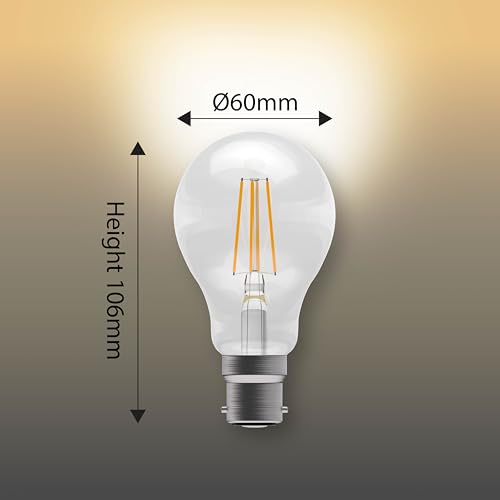 BELL Lighting B22 Bayonet Filament Dimmable Light Bulb LED GLS 6 Pack | Warm White 2700K | 810 Lumen 7W | Energy Saving GLS LED Light Bulb | 60W Lamp Equivalent - Image 5
