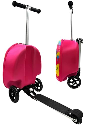 Fast Forward Kid’s Licensed 18" Ride-On Suitcase Scooter - Lightweight Carry-On Foldable Scooter Luggage3
