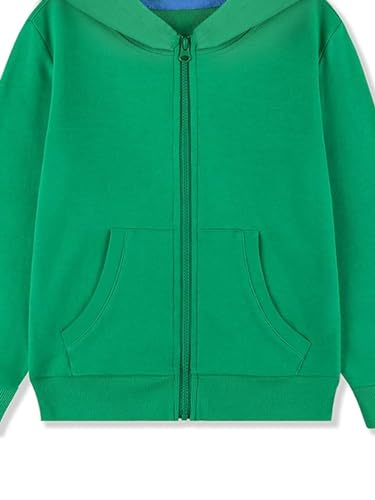 Image of HILEELANG Boy Hoodie Sweatshirt Zip-Up Cotton Casual Pocket Jacket Spring Fall Clothes