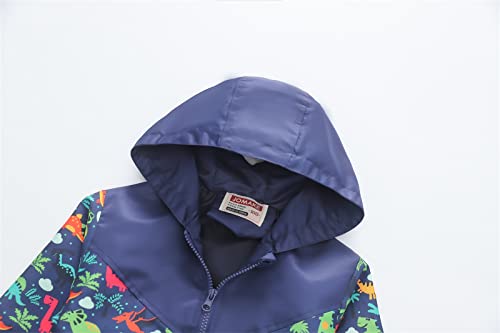 Rain Jacket Coat Windbreaker Windproof Spring Fall Raincoat 3T Rain Jacket Boys 3T Rain Jacket Boys (Dark Blue, 3-4 Years)3