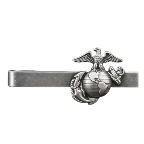 USMC Tie Clip,US Marine Corp Tie Bar Clip Clothing Accessories for Weddings Busiess Meetings Pilots Soldiers Military (silver)