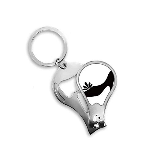 Coupe-ongles silhouette toenail clipper DIYthinker motif escarpin noir fleur