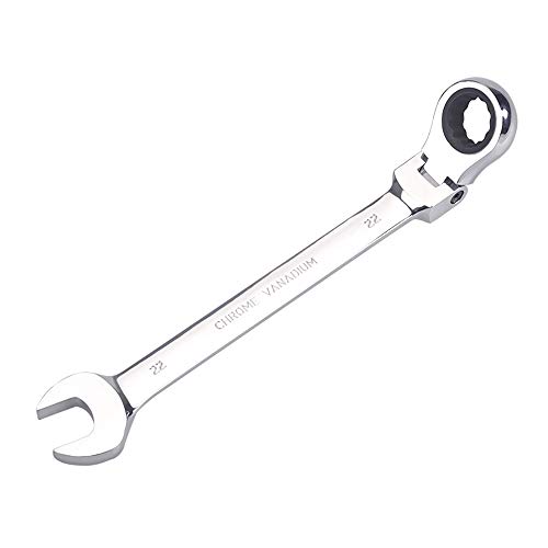 Image of FLZOSPER 22mm Metric Flex-Head Gear Wrench,Box End Head 72-Tooth Ratcheting Combination Wrench Spanner