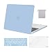 MOSISO MacBook Pro 15 inch Case 2019 2018 2017 2016 Release A1990 A1707, Plastic Hard Shell Case&Keyboard Cover&Screen Protector&Storage Bag Compatible with MacBook Pro 15 Touch Bar, Airy Blue