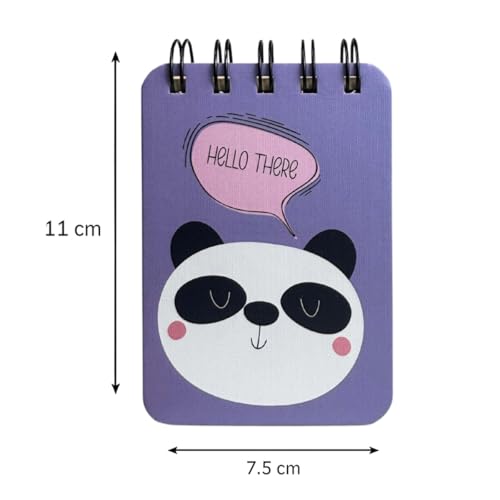 Image of Spiral Pocket Notebook (7.5 x 11 cm) | Cute Mini Notepad | Small Handy Notebook for School, Office & Personal Notes (Hello There)