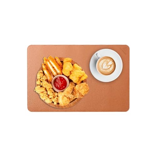 Vitsrisea Salvamanteles de Piel para Mesa de Comedor | De Cocina Impermeables al – Bajoplato portátil para Camping – para familias, casa, Oficina, Cena, Vacaciones, café, Restaurante