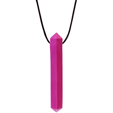 ARK's Krypto-Bite Chewable Gem Necklace Chew Jewelry (Soft, Magenta) Cover