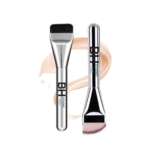 2pcs Super Thin Blade Foundation Makeup Brush Thick Square Flat Flawless Foundation Makeup Brush, Soft Synthetic Bristles Blending Brushes-image-47