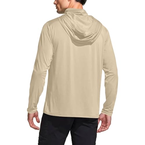 Men's UPF 50+ Sun Shirts Rash Guard Long Sleeve UV Protection Hoodies Lightweight Fishing Running Shirt4