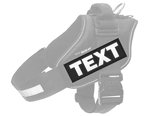 Leuchtender Shop Klettsticker - Personalisiertes Hundegeschirr - Klett Patch Selbst Gestalten - Aufnäher - Leuchtend - Schwarz - 16x5cm