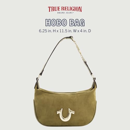 Image of True Religion Women's Shoulder Bag Purse, Hobo Handbag with Eyelet Strap