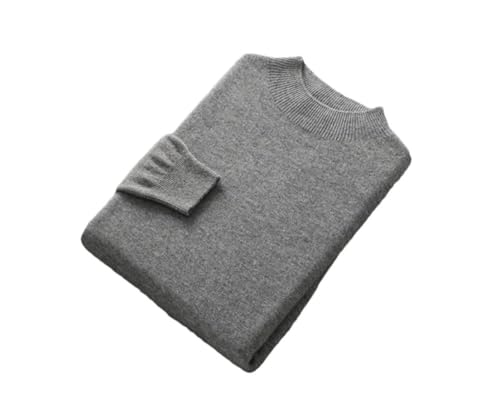 Hamthuit Men's Wool Sweater High Neck Knitted Long Sleeve Men's Pullover Basic Solid Color Casual Men's Jumper Sweater