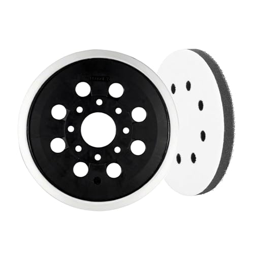 125mm Platorello Abrasivo Compatibile con Bosch PEX 220 A GEX 125-1 AE PEX 220 AE Skil 7402/7490 8-Fori-Piastra Abrasivi con cuscino Bosch Accessori per Piastre Abrasivi per levigatrici eccentriche