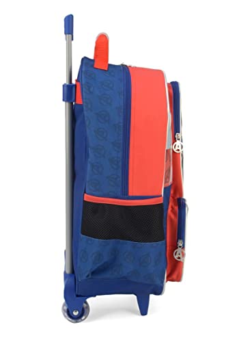 Kit Mochila de Rodinha e Lancheira Escolares Infantis dos Vingadores by Luxcel Ref.38032 (Azul)
