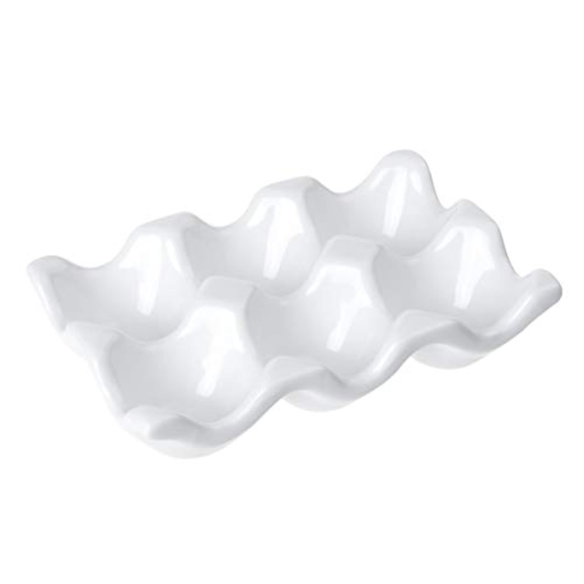 Ceramic 6 Cups Egg Tray, Decorative Storage Organizer