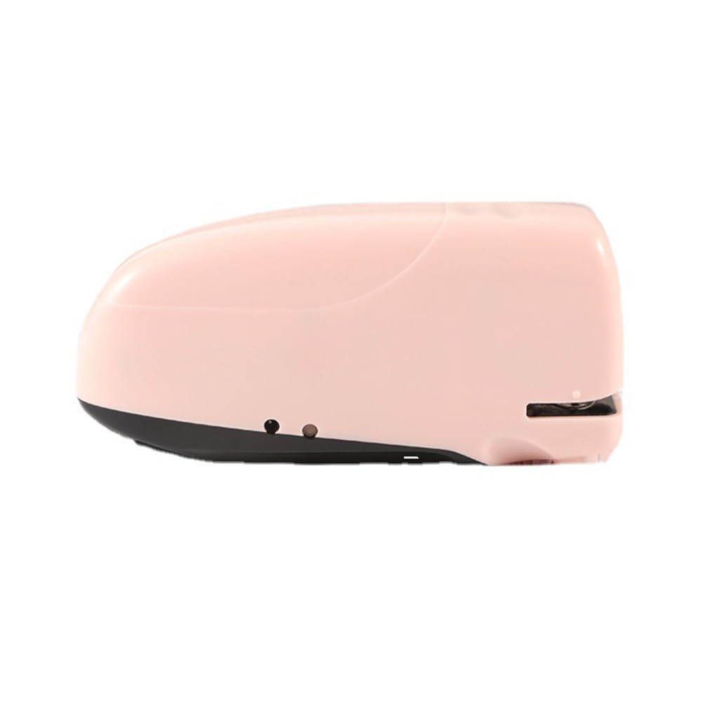 Generic Agrafeuse Électrique Automatique, 10 Feuilles, Batterie 250 mAh, Compatible avec Agrafes 24/6, Moderne, Bleu/Rose (Option), 11 x 2,5 x 5 cm
