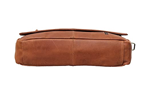 16 Inch Retro Buffalo Hunter Leather Laptop  Messenger Bag Office Briefcase College Bag. #TOP3