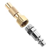 FRCOLOR Conector Rápido Roscado para Compresor de Aire Adaptador Metálico Macho para Conexión de Aire Boquilla de Inflado para Neumáticos y Tablas de Paddle Surf Uso Industrial y