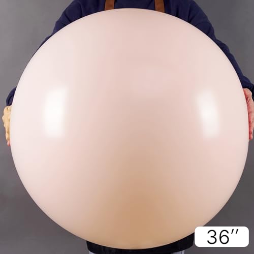 Image of PartyWoo Pale Pink Balloons 4pcs 36 Inch Light Pastel Baby Pink Latex Helium Balloons for Birthday Engagement Bachelorette Baby Shower Easter Princess Butterfly Theme Party Decorations Pink-Q01