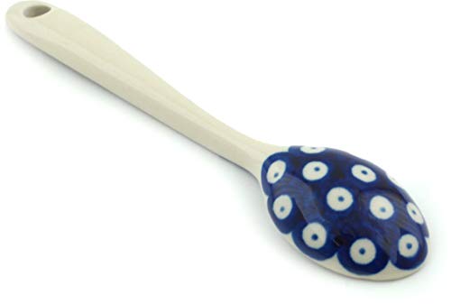 Polish Pottery Spoon 5-Inch Bleeding Heart Peacock #TOP3