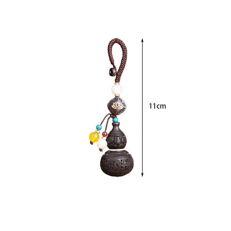 Breloczek do Samochodu Keychains And Sandalwood Carved Gourd Decorative Pendants, Backpack, Car