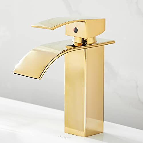 Robinet de lavabo cascade sans éclaboussure avec support monotrou étanche