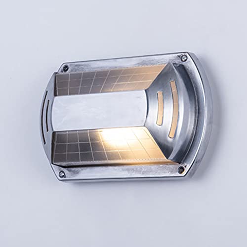 Luces de pared rústicas lámpara marítima lámpara de nave lámpara saunal lámpara vintage lámpara de rejilla de vintage lámpara de agua impermeable aluminio fundición y vidrio E27 Luz de techo exterior