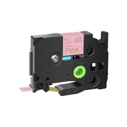 12mm �T�e�����{�� �m�����~�l�[�g�e�[�v �v�����^�[�p�i�ƌ݊������� �i�� TZ TZe-R234 RW34 RE34 PT-H100L GL-H100 ���[�J�[�p(Gold on Pink)