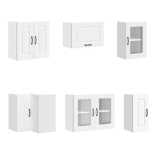vidaXL - 11-Piece Kalmar White Engineered Wood Kitchen Cabinet Set - Adjustable Feet, Ample Storage, Modern Design - Image 7