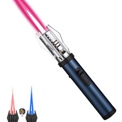 Jetflamme Feuerzeug Gas Nachfüllbar Sturmfeuerzeug, Einstellbare Flamme Winddicht Langes Stabfeuerzeug Geschenk für Männer, Jet Feuerzeug für Kerzen, Grill, Küche, Camping (ohne Gas) (Blau) Jetflamme Feuerzeug Gas Nachfüllbar Sturmfeuerzeug, Einstellbare Flamme Winddicht Langes Stabfeuerzeug Geschenk für Männer, Jet Feuerzeug für Kerzen, Grill, Küche, Camping (ohne Gas) (Blau)