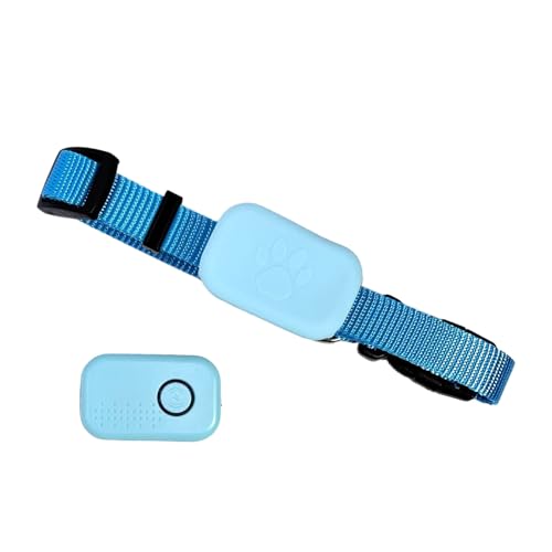Generico GPS Localizzatore per Gatti e Cani, Tracker Mini per Animali Domestici Senza Abbonamento, Collare Regolabile Impermeabile IP67, Batteria a Lunga Durata, con iOS e Android (Azzurro)