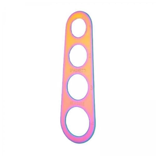 perfk 6x Strumento di Misurazione Degli Spaghetti in Acciaio Inossidabile, Misuratore di Porzioni di Pasta, 4 Fori 4 Porzioni di Utensili Da Cucina, Misurat