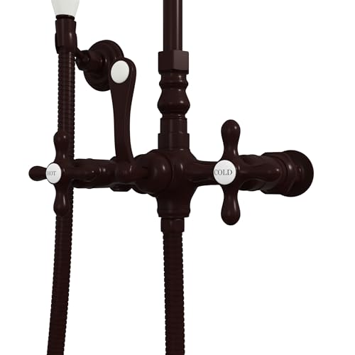 Image of Abbey 10 x 28 1 /2 Shower Faucet Set with Handshower, Oil Rubbed Bronze