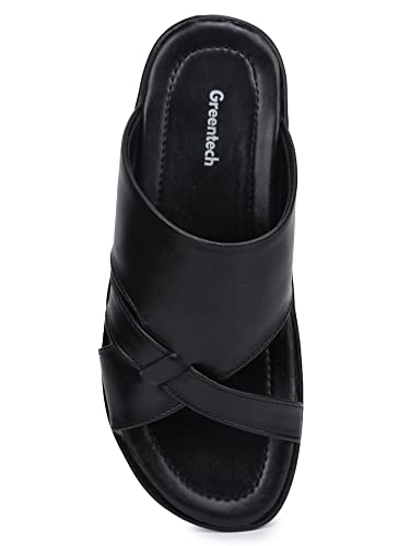 Image of Greentech Men's Synthetic Stylish Casual Formal Slipper Chappal Flip Flop