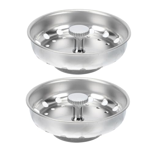 Kisangel 2pcs Kitchen Sink Sealing Caps Drain Filter Covers Rustproof Strainers for Standard Kitchen Sinks Easy to Clean Waste Drain Stoppers