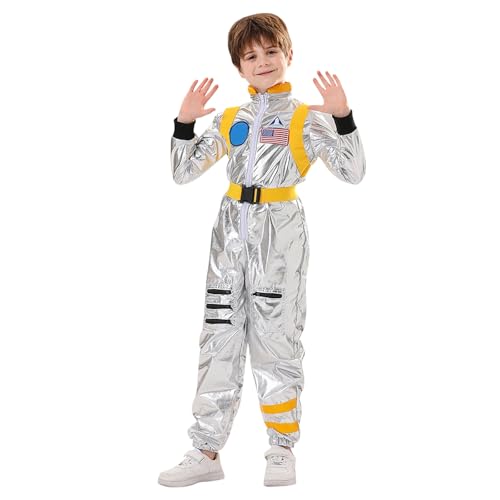 Generisch Disfraz de astronauta para niños, astronauta espacial, perfecto para carnaval, fiesta temática y juego de rol