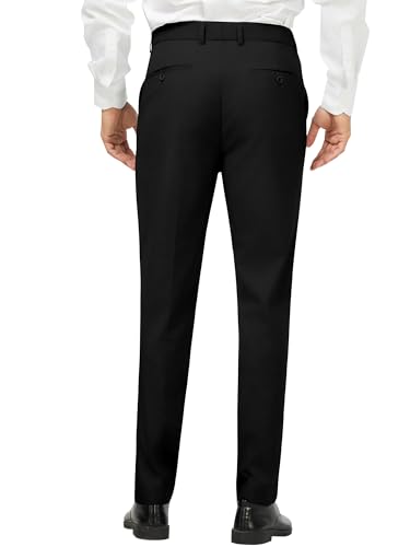 MAGE MALE Men's Stretch Dress Pants Slim Fit Skinny Tapered Suit Trousers Lightweight Business Casual Office Wear2