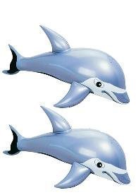 Set of (2) Inflatable Dolphins (36in.) / Flipper / Party Favor / Decor / Gift / Prize