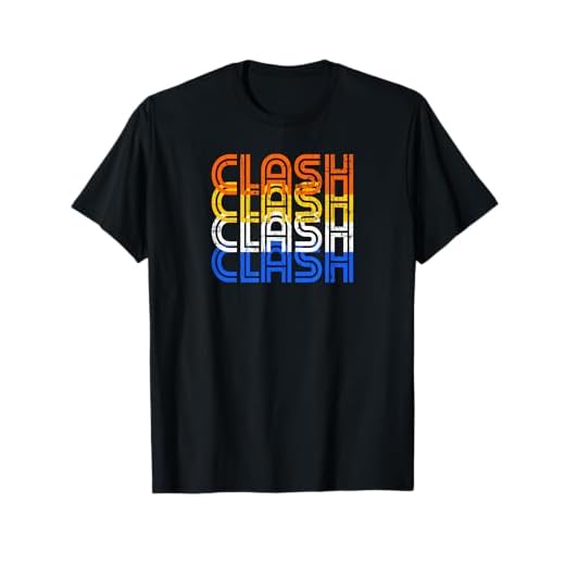 Clash Vintage Retro Testo - Clash Sulle Camicie Maglietta