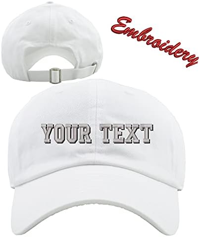 Premium Baseball Cap KB4006 / Custom Hats/Embroidery Hats/Monogram Hats (White), One Size-Large