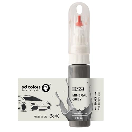 SD COLORS Mineral Grey B39 Ausbesserungslack, 20 ML, praktischer Pinsel zur Reparatur von Kratzern (Farbe und Lack)
