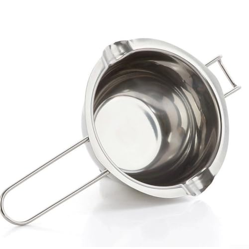Olla de fusión de acero inoxidable para queso de mantequilla de chocolate con construcción de grado 304 doble caldera para todos los tipos de estufas (201-600 ml)