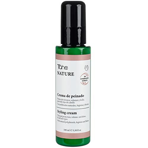 Tahe Nature Crema de peinado para todo tipo de cabellos con protección térmica, 100 ml