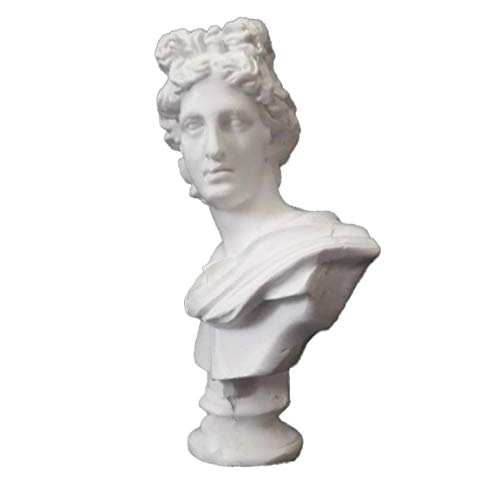 AAGOOD Klassischer Griechischer Sonnengott 2,8 Zoll Und Poesie Apollo Kopf Büste Statue Römische Skulptur Statue Für Dekoration Und Sammlung Cover