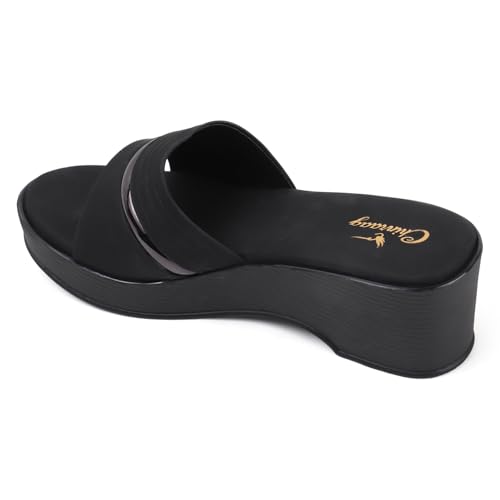 Image of Chinraag Women's Embellished Toe-Ring Comfort Flats | Stylish Casual Slip-On Sandals for Women (CR-388-P)