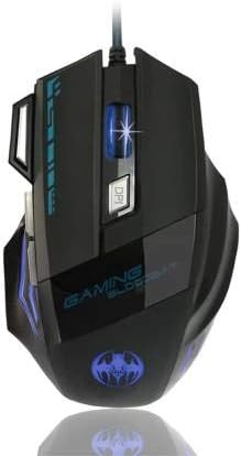 UP16 Gaming BLOODBAT Mouse 7 LED Colors 7 Button Wired Optical Gaming Mouse DPI (1000-5500) Black
