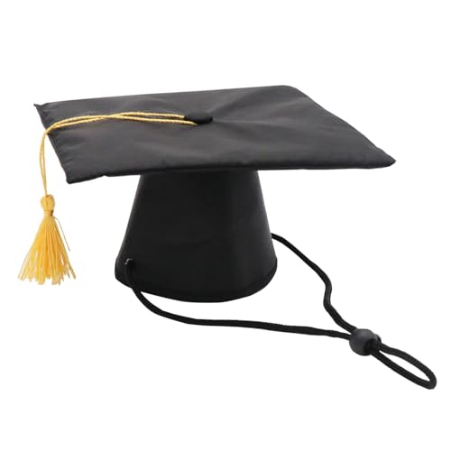 Sombrero de Graduación para Perro con Borla Amarilla